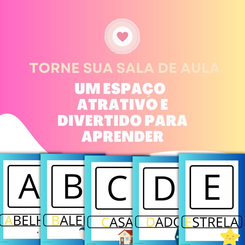 Alfabeto De Parede Para Sala De Aula Shopee Brasil