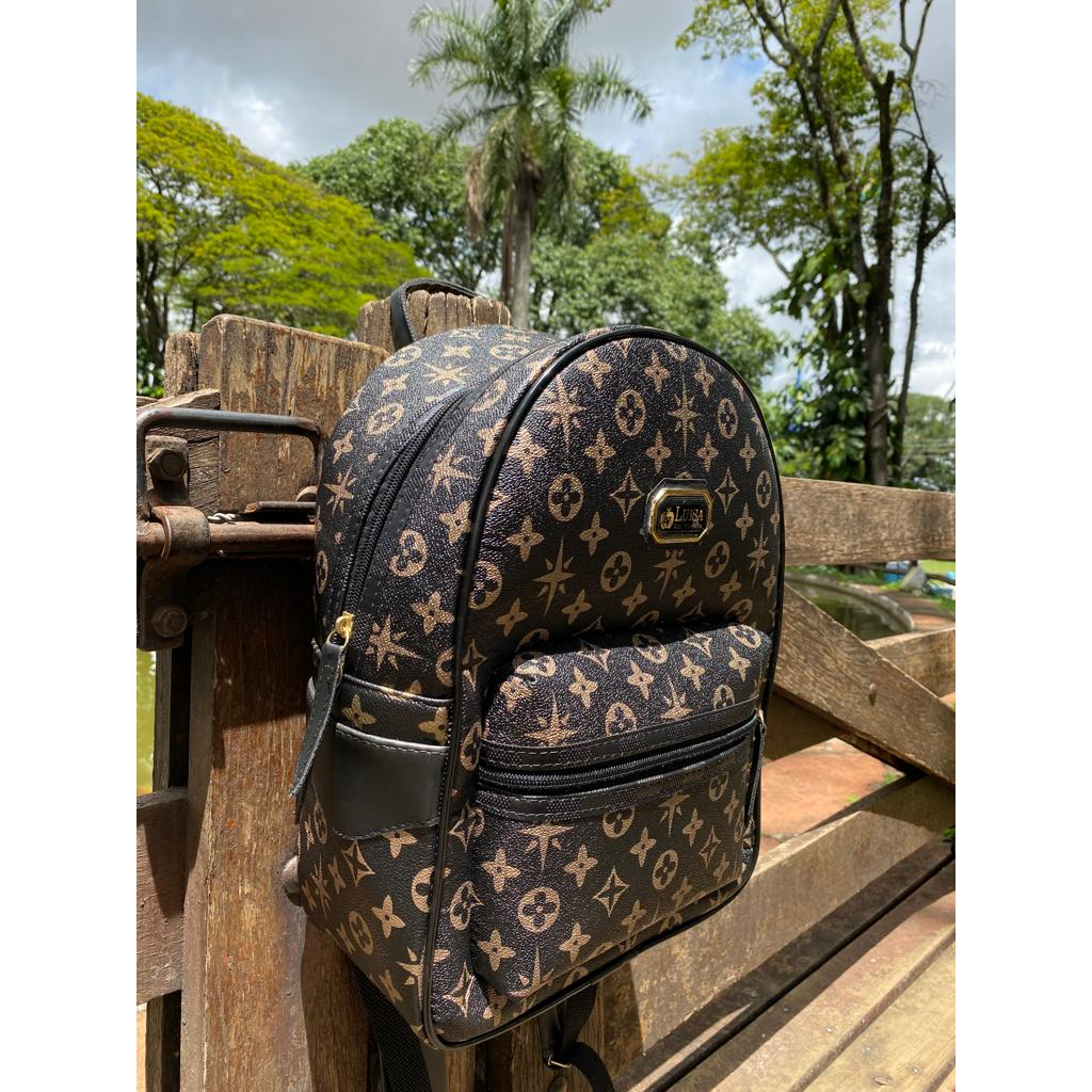 Mochila Louis Vuitton Montsouris Castaño Lienzo ref.492235 - Joli Closet