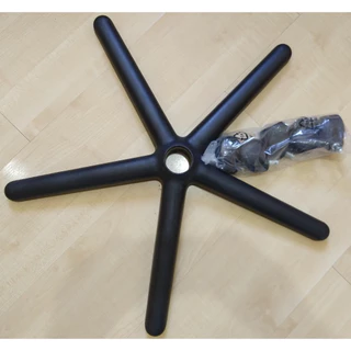 Base estrela plastico para cadeira escritório + kit 05 rodinhas