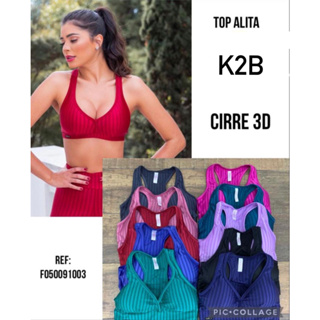 Top Academia Fitness Com Bojo K2b Original Feminino Cirrê 3d