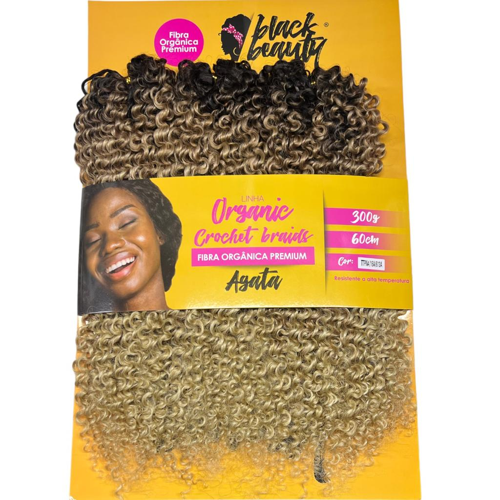 Crochet braids com cabelo orgânico loiro Black Beauty 