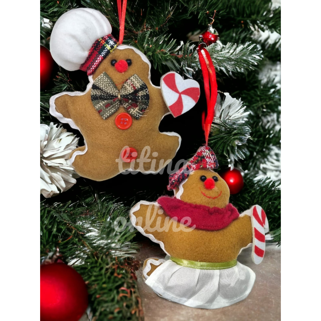 Bonequinhos para o Natal, biscoitos de gengibre.