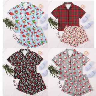 Pijama Feminino Americano Botoes Natal Baby Doll Moda