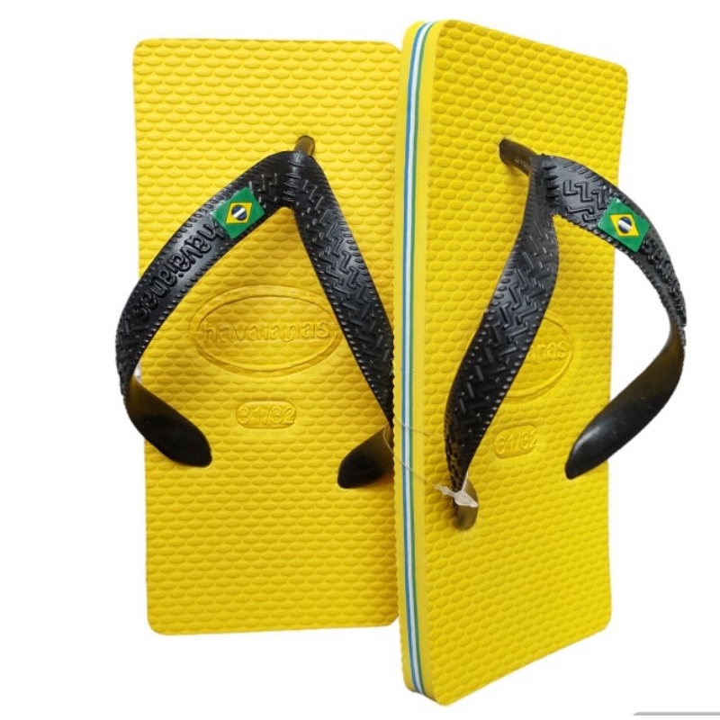 chinelo quadrado infantil amarelo havaianas bandeira do Brasil ...