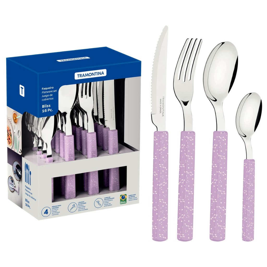 Faqueiro Bliss 16 Peças Lavanda 29899/139 - Tramontina