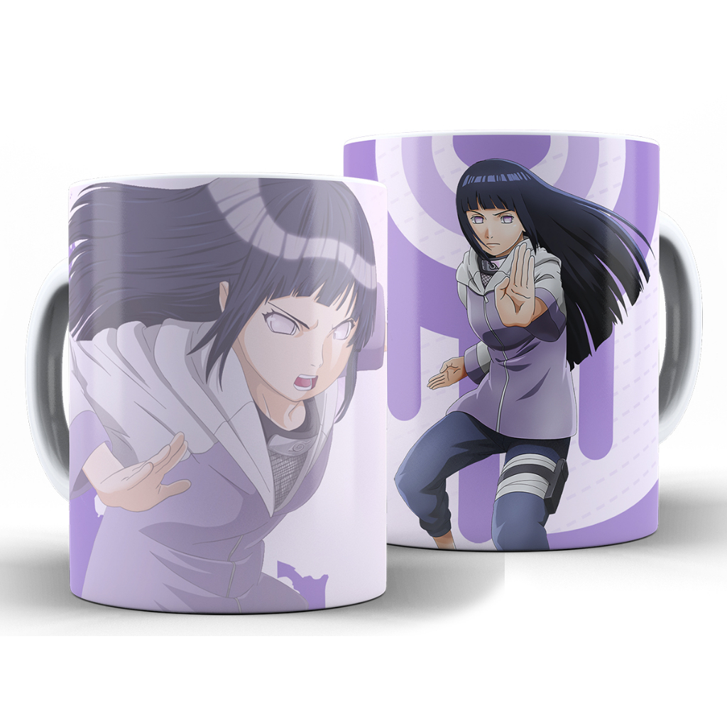 Caneca Hinata Naruto + Caixa - Xícara Divertida 325ML Cerâmica
