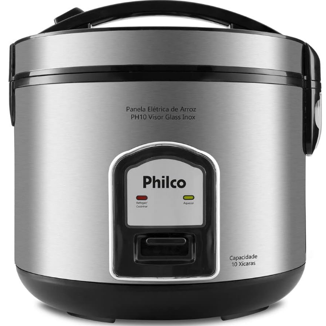 Panela de Arroz Visor Glass Inox 220 Volts – Philco