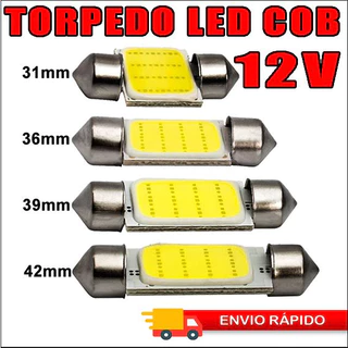 LÃMPADA TORPEDO LED COB TAMANHOS 31MM 36MM 39MM 42MM PAR $ 11,99