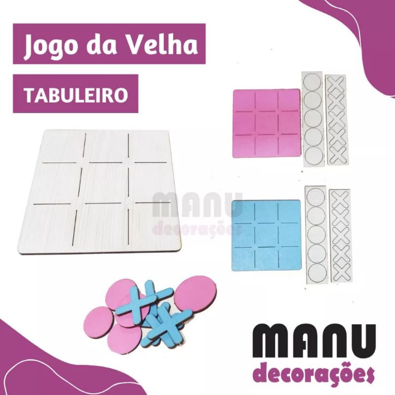 30 Jogos Da Velha Mdf Personalizados Lembrancinha Temas