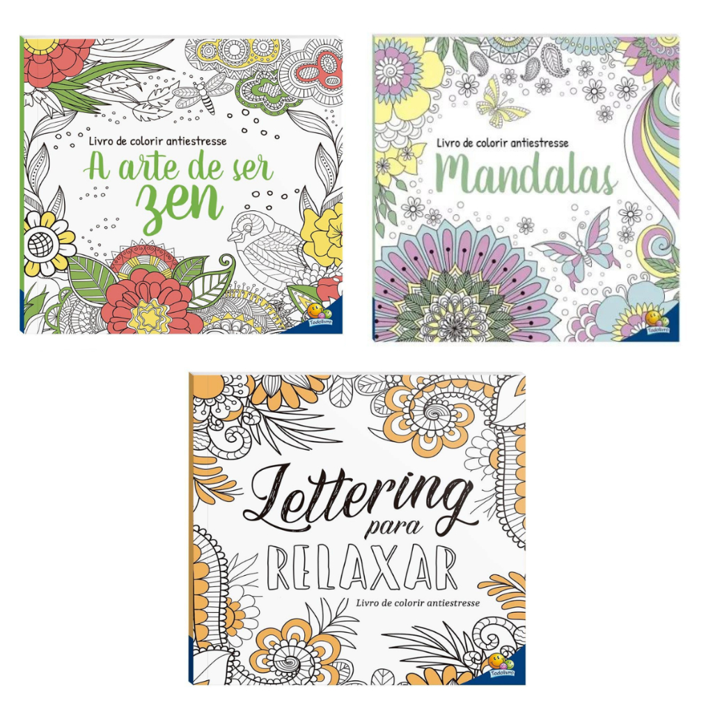 Livro de Colorir Adulto Antiestresse TodoLivro Mandalas