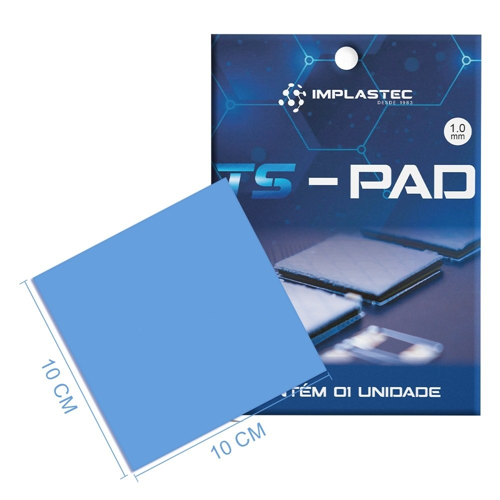 Thermal Pad Implastec 1.0mm - 100x100mm 12.8w/mk