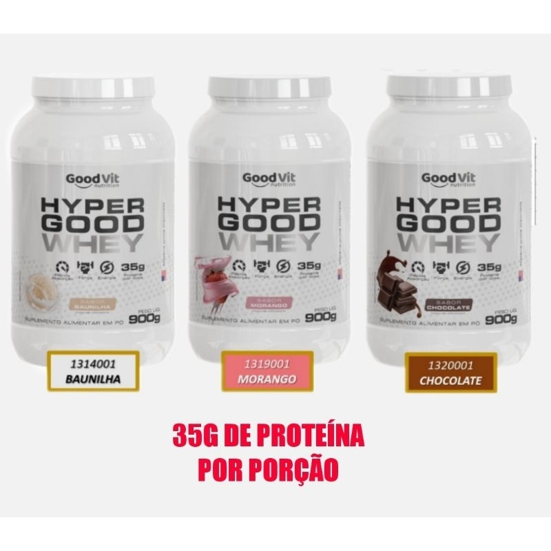Whey Protein Premium 35g De Proteína Por Porção 900g Good Vit | Shopee ...