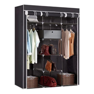 Guarda Roupa Dobrável Organizador Roupa Portátil Armário 3 Portas Durável