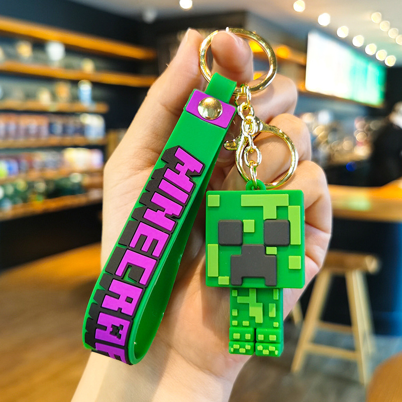 Chaveiro Minecraft Brinquedo PVC Pingente Boneco Steve Creeper ...