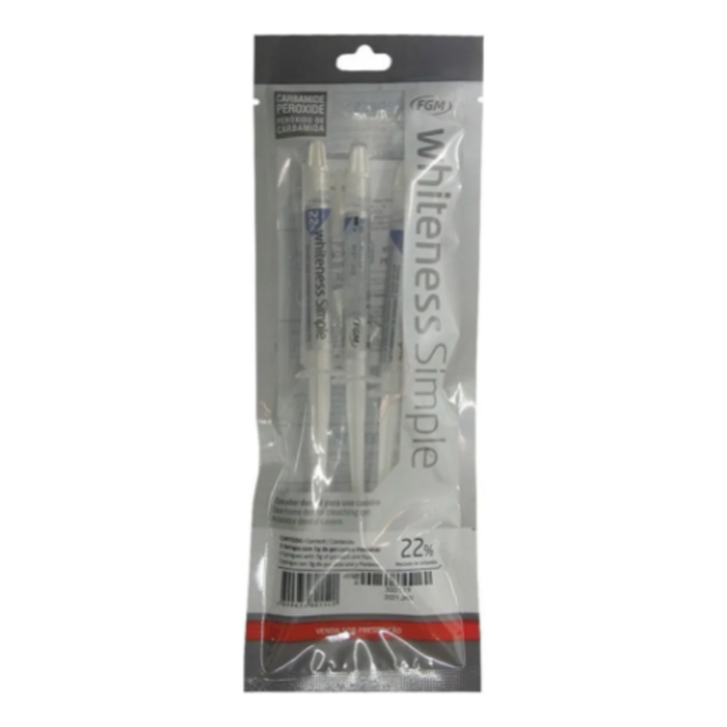 3 Seringas Whiteness Perfect Simple 22% Clareador Dental Fgm - Original