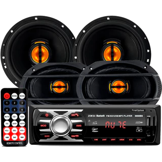 Kit Som Automotivo Bluetooth Auto Falante Jb Flex 6 + 6x9