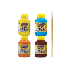 Tinta Guache 250ml Acrilex Kit 4 Cores A Sua Escolha