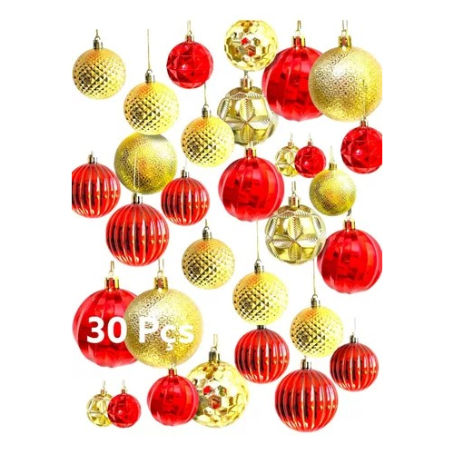 kit 36 Bolas de natal para pinheiro decoração natalina guirlanda