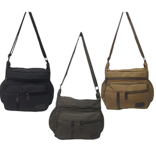 Bolsa de lona masculina transversal, bolsa tiracolo casual portátil multifuncional YB-389