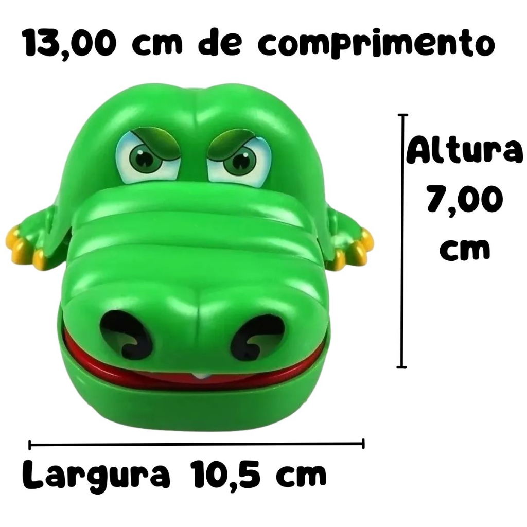 Jogo Crocodilo Morde Dedo Bocão e Olhão Dente Brinquedo Infantil Dentista