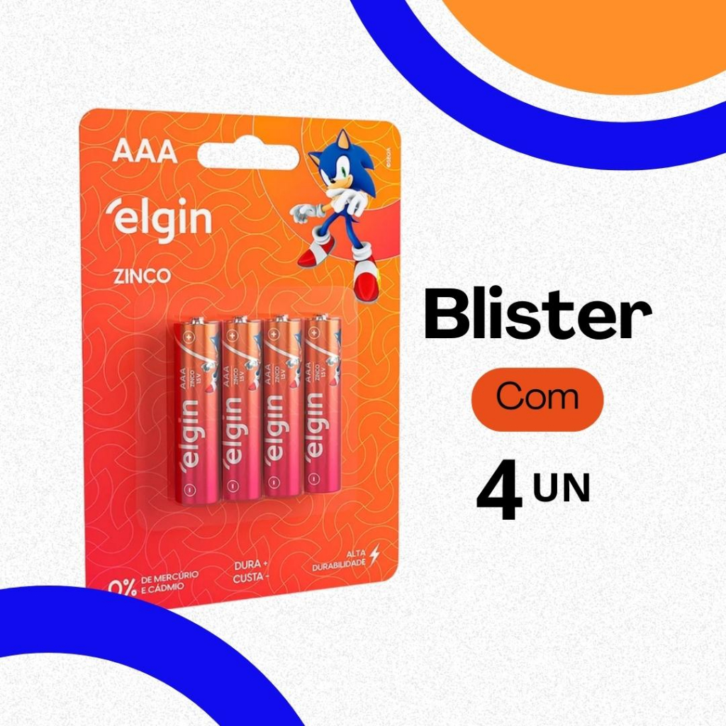 Pilha Zinco Aaa V Elgin Bister Com Pilhas Palito Shopee Brasil