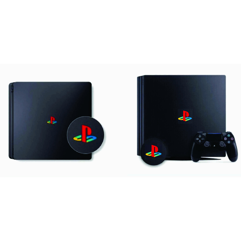 Adesivo Logo Playstation Ps4 Retro 2 Unidades