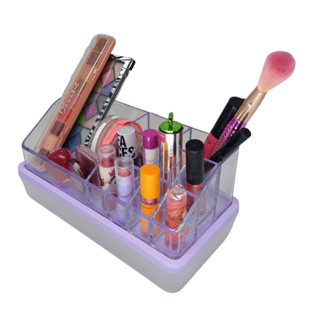 Organizador Acrilico Porta Maquiagem Cosméticos 11 Divisões + Caixa Grande Dello