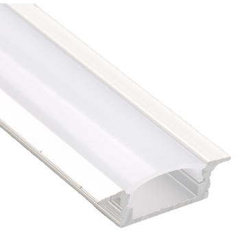 Perfil para Led 17mm Sobepor/ Embutir Branco kit 2m sem led
