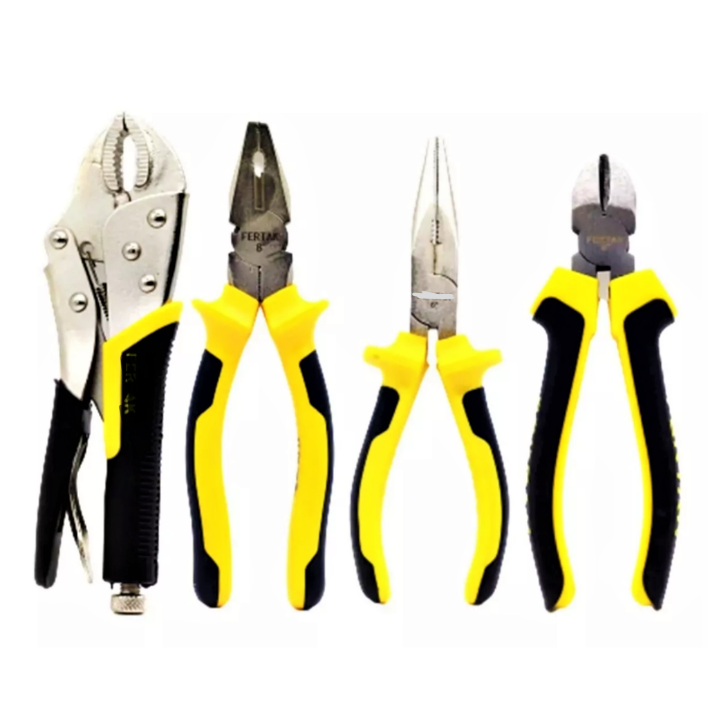 Kit Jogo Alicate Ferramentas Utilidades Universal Corte Bico Pressão