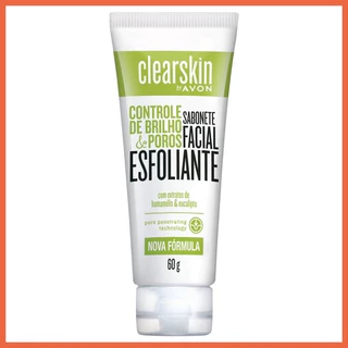 Sabonete Gel Esfoliante Facial Anti-Acne Cravos e Espinhas Clearskin Avon 60g cuidado com o rosto