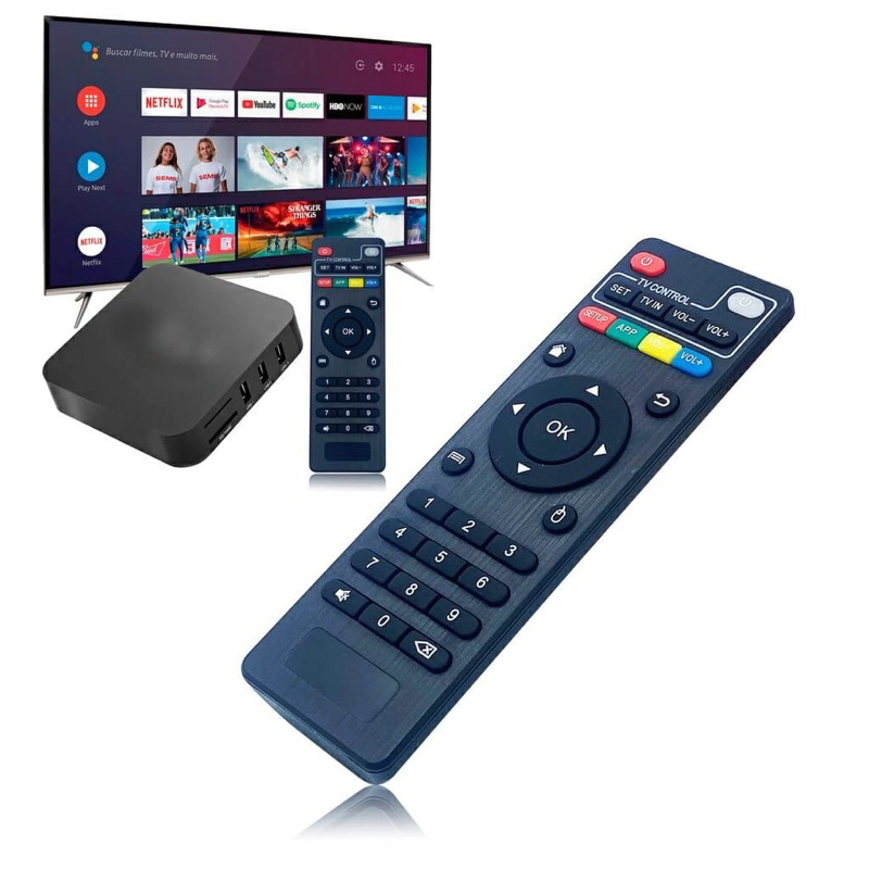 Controle Remoto Tv Box Universal modelo novo 4k Mx9 Tx3 Tx2 Tx9 Mxq Pro ...