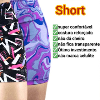 Short Legging Academia Curto Zero Transparencia com Bolso - Luxe Lingerie