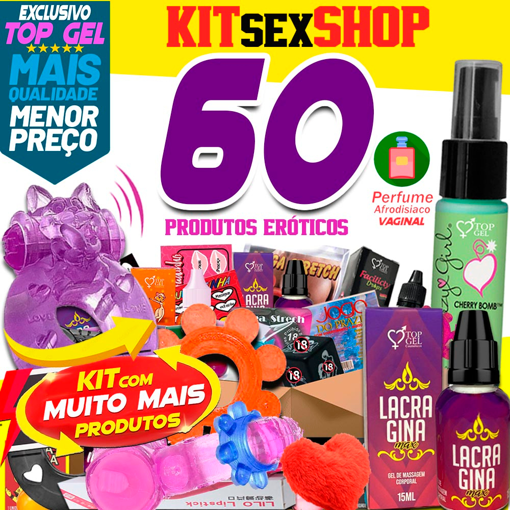 Kit Sex Shop 60 Ítens Sexy Shop Produtos Eróticos Best Prime Brinquedos Sexuais Adultos Shopee 0555