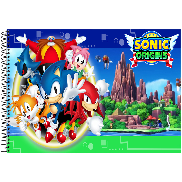 Caderno de Desenho 12x18cm Capa Mole Sonic