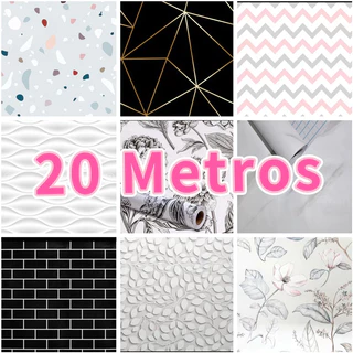 Papel de Parede 3D 20 METROS x 45CM Adesivo Autocolante para Sala, Quarto