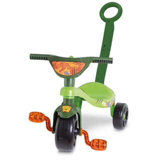 Triciclo velotrol verde com adesivos motinha motoquinha motoca de plastico  infatil com haste - Samba Toys - Velotrol e Triciclo a Pedal - Magazine  Luiza