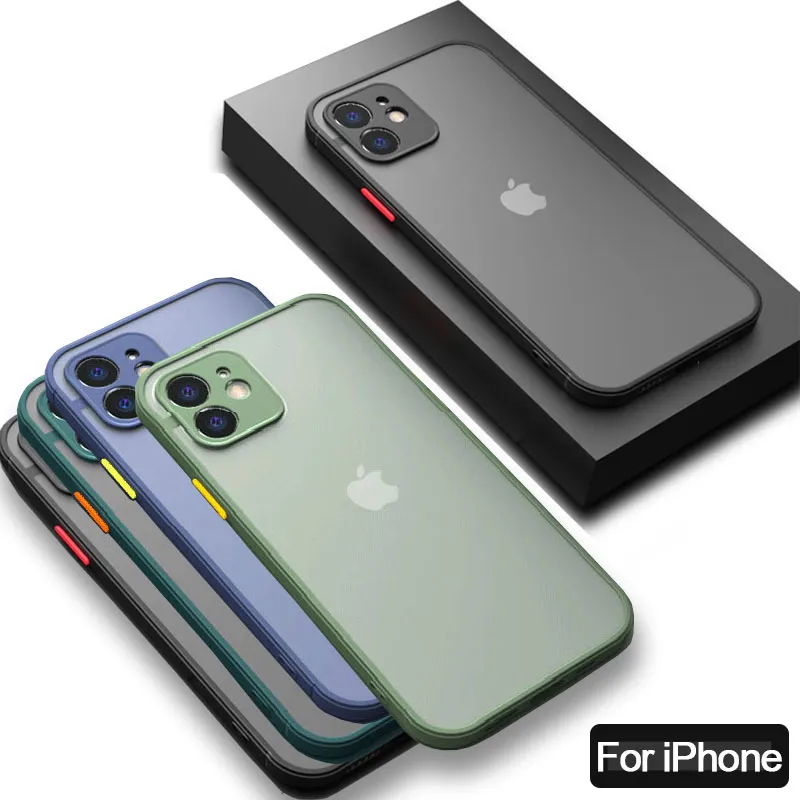 Capa Capinha translucida Transparente Fosca Anti-Impacto Para Iphone 11 e 12