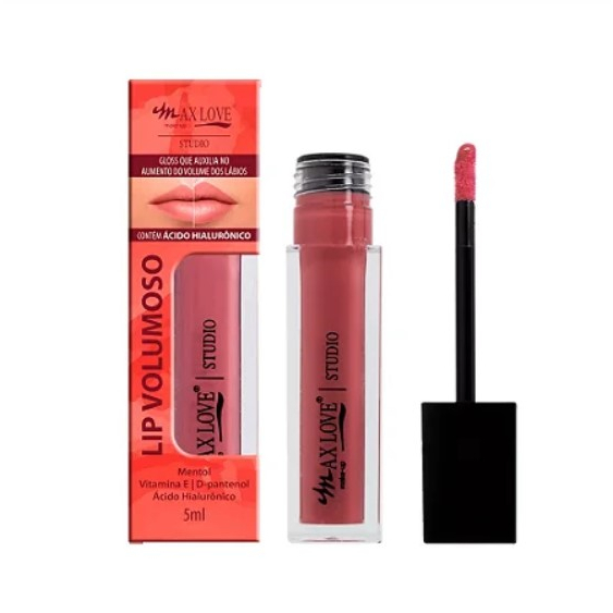 Gloss Lip Volumoso Max Love Cor Coral Glitter Brilho Labial Aumenta O Volume Dos L Bios