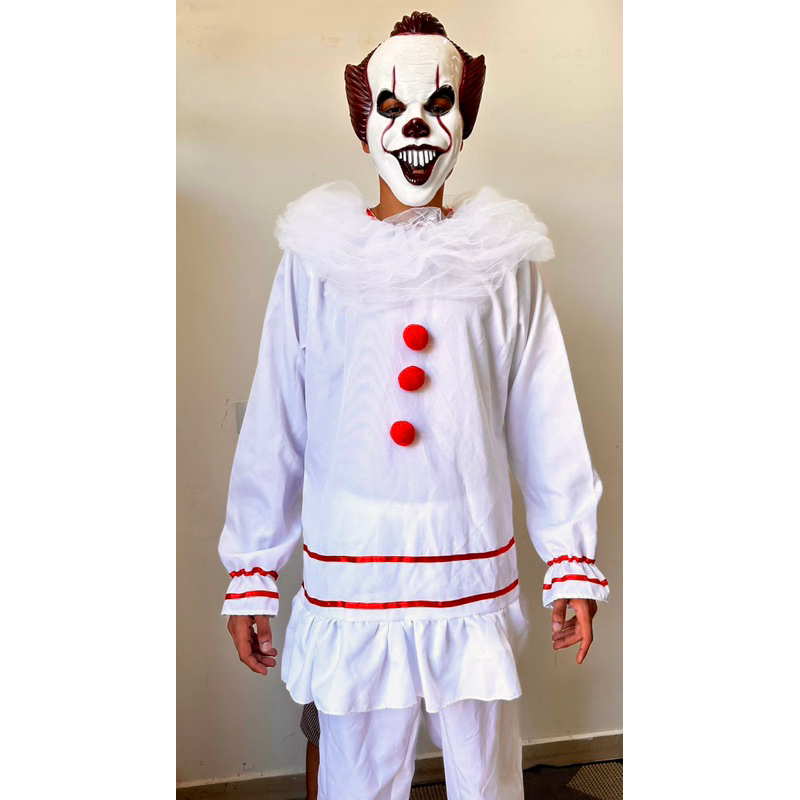 COSPLAY IT A COISA PENNYWISE MASCULINO HALLOWEEN ADULTO PREMIUM