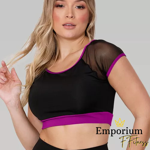 TOP CROPPED FITNESS ESPECIAL EM TULE JOY - Use Muvi