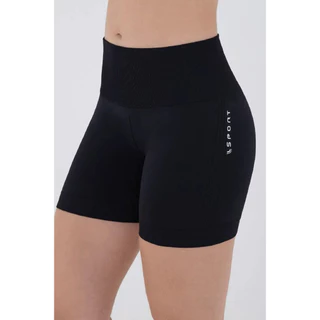 Short Feminino LSport Lupo Sem Costura Basic Cos Com Borda Interna Com Silicone Compressao Fitness
