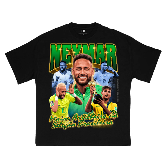 World Cup 2022 - Neymar Jr Brazil 90's Vintage Bootleg T-Shirt