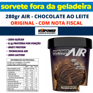 Pasta De Amendoim Vitapower 450g Gourmet e Air Tipo Sorvete