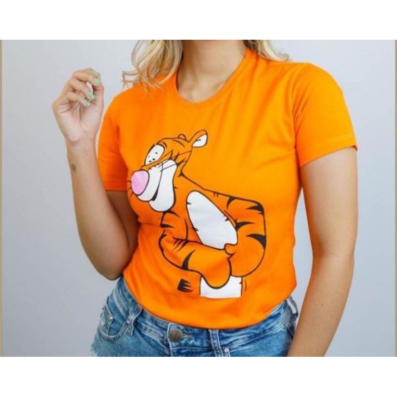 T-SHIRT BORBOLETA PEROLAS - LARANJA, Atacado Tshirt