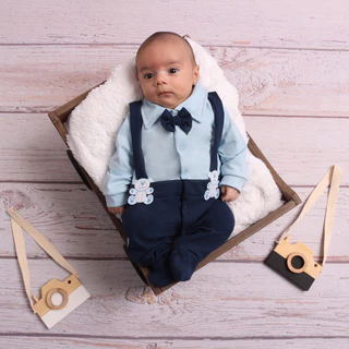 Macacão para Bebê Reborn Menino Recém Nascido/Roupa para boneca Menino Roupa de Bebê
