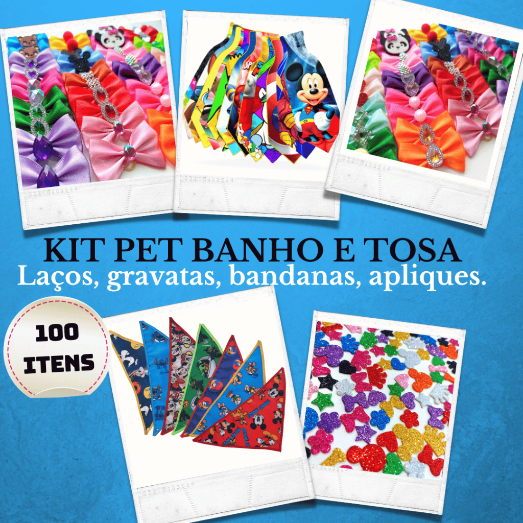 BANDANAS - MEME / FLORKS . 10 UNIDADES - Fabrika Pet - laços e acessórios  para banho e tosa