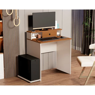 Mesa de Computador Wood Estilo Retrô Notebook para Casa e Escritório Pratica Decor- Varias cores