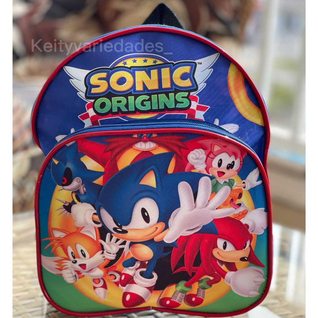 Mochila Sonic Menino Ouriço Jogo Filme Infantil Escolar Top