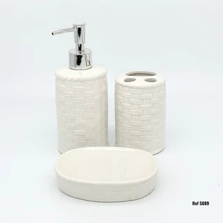 kit de banheiro de porcelana 3 peças