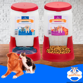 Kit Comedouro E Bebedouro Automatico Cachorro Cães Prático 3Lts